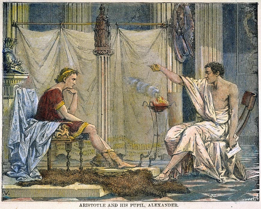 Aristotle and his pupil